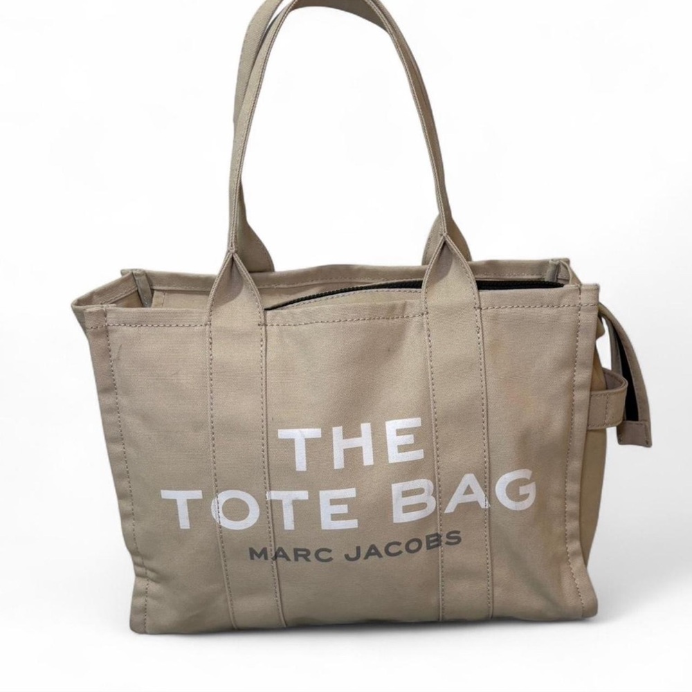Marc Jacobs Beige Large Canvas Tote Bag